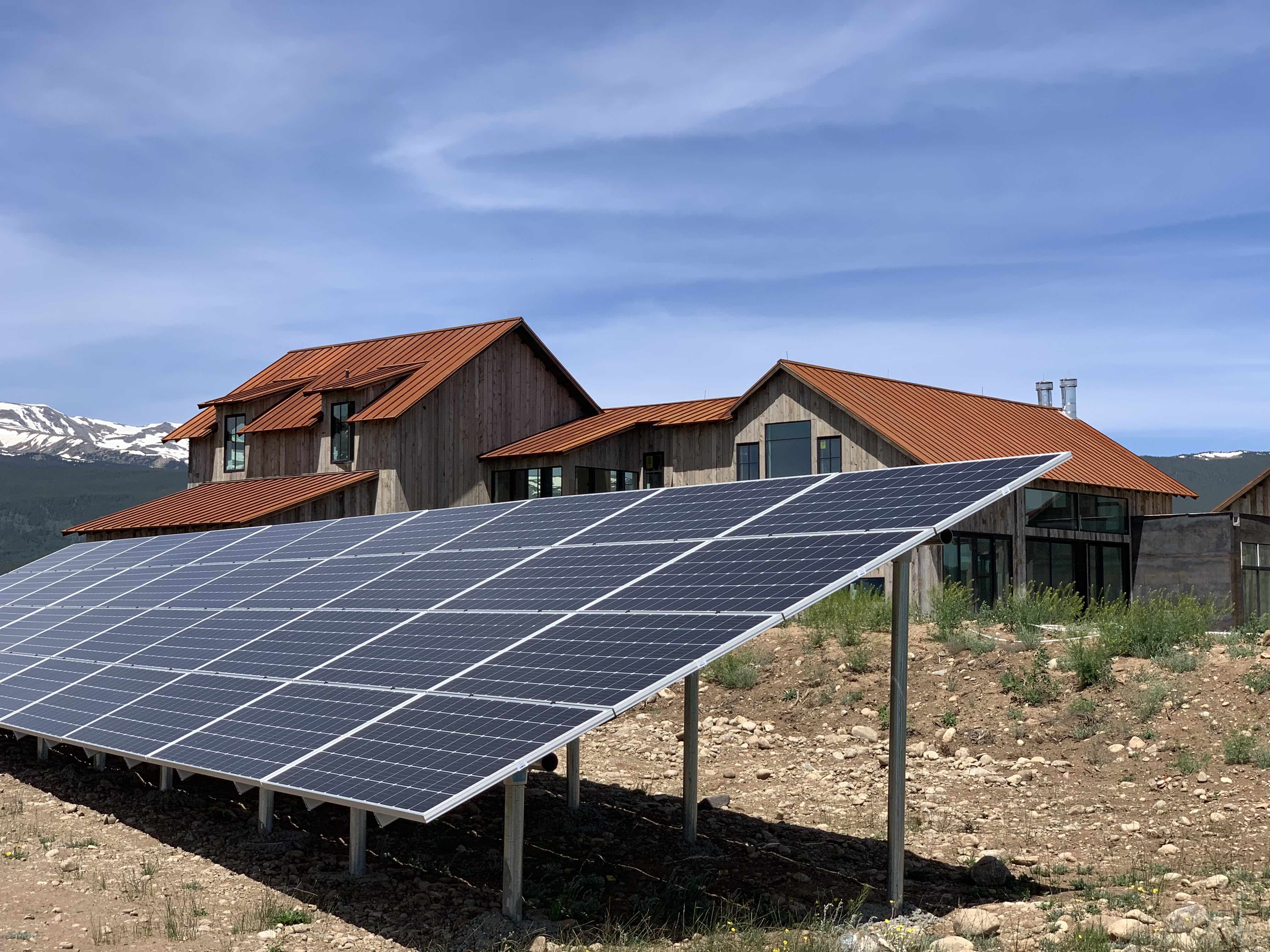 Ranch House with Solar Panels